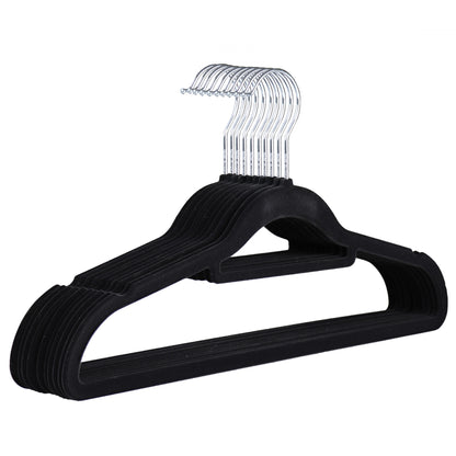 Velvet Hangers - Non-Slip Clothes Hangers with Tie Bar & 360° Hook