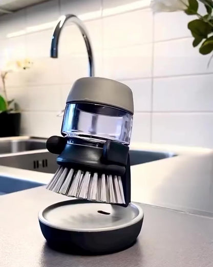 Dishwashing Brush With Liquid Soap Dispenser